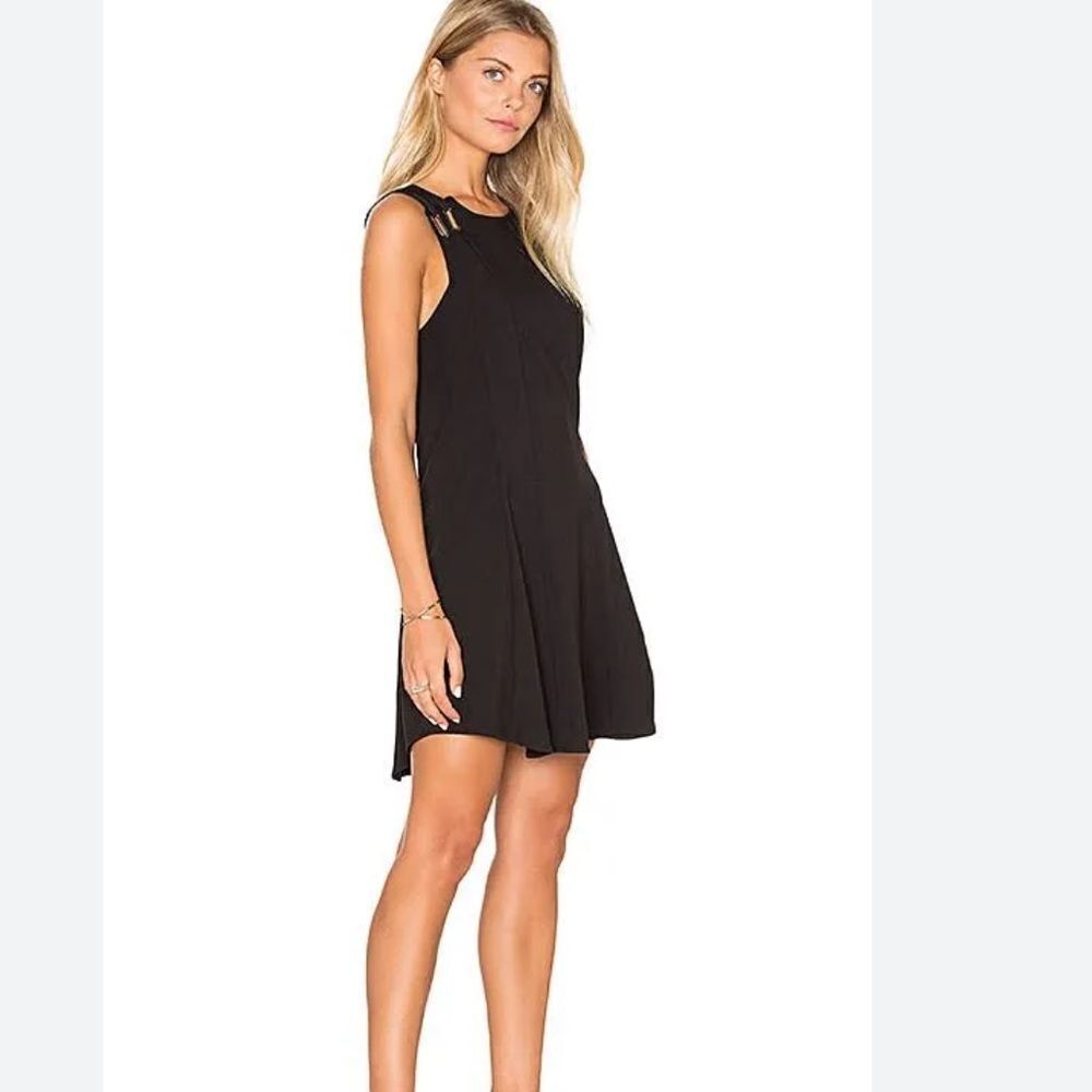 FREE PEOPLE Baby Love Sleeveless Open Back Dress Black Size Small